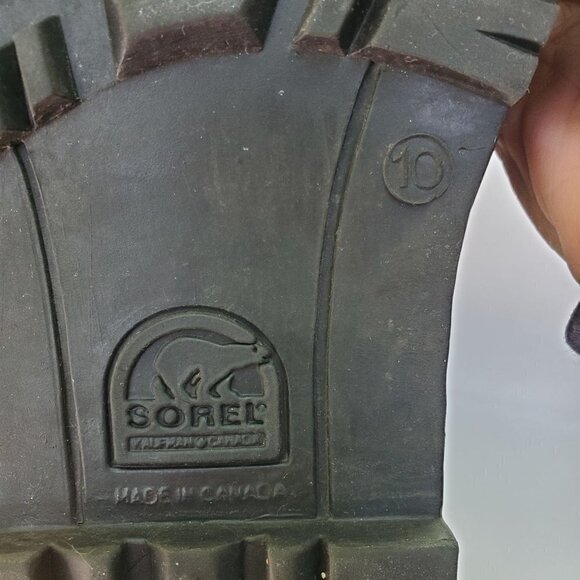 Sorel Black Lace Up Fur Cuff Mid Calf Winter Boots Size 10 - Picture 8 of 9